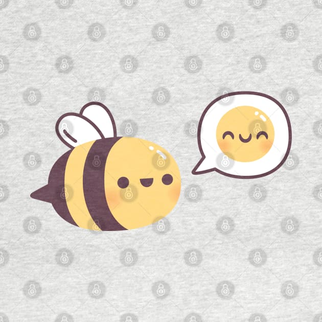 Cute Bee Be Happy Emoji Doodle by rustydoodle